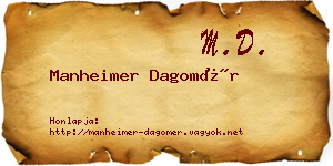 Manheimer Dagomér névjegykártya